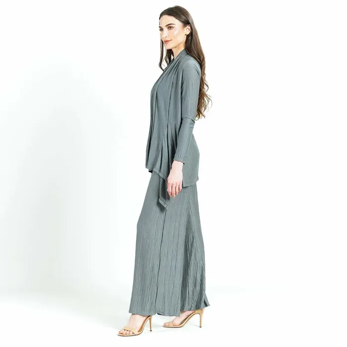 Soft Pleat Knit 8211 Cardigan and Tank Twinset 8211 Olive 8211 Final Sale Women Clara Sunwoo Jackets Cardigans