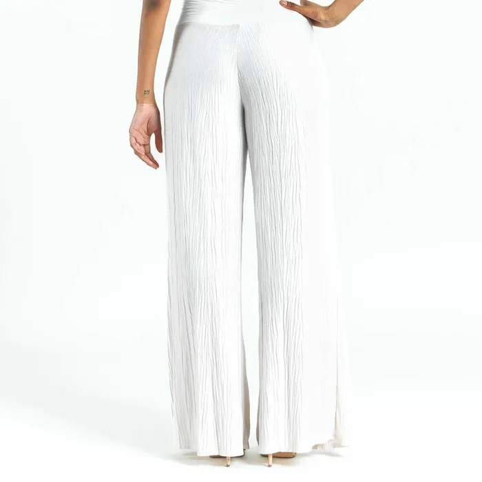 Soft Pleat Knit 8211 Palazzo Pant 8211 Ivory 8211 Final Sale Women Clara Sunwoo Pants Skirts