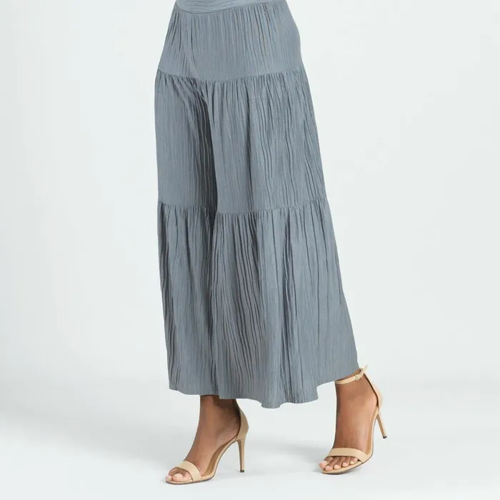 Soft Pleat Knit 8211 Tiered SkirtPant 8211 Olive Women Clara Sunwoo Pants Skirts