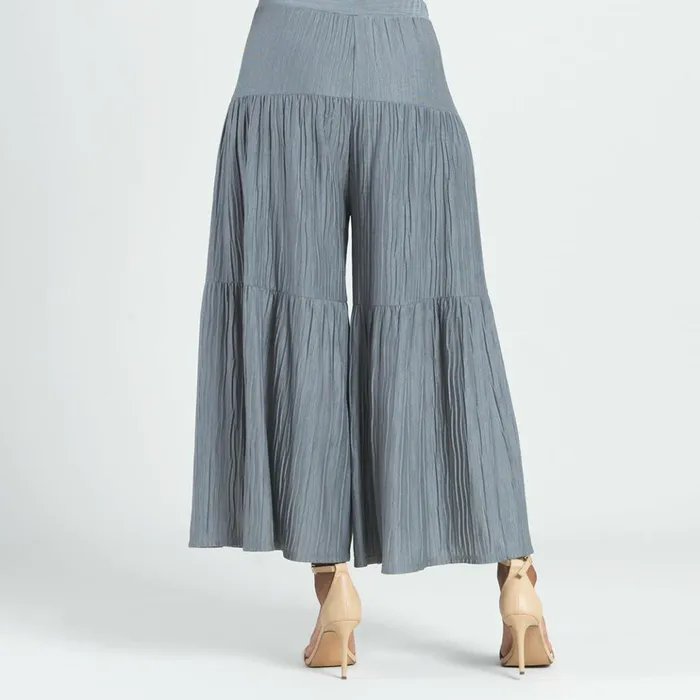 Soft Pleat Knit 8211 Tiered SkirtPant 8211 Olive Women Clara Sunwoo Pants Skirts