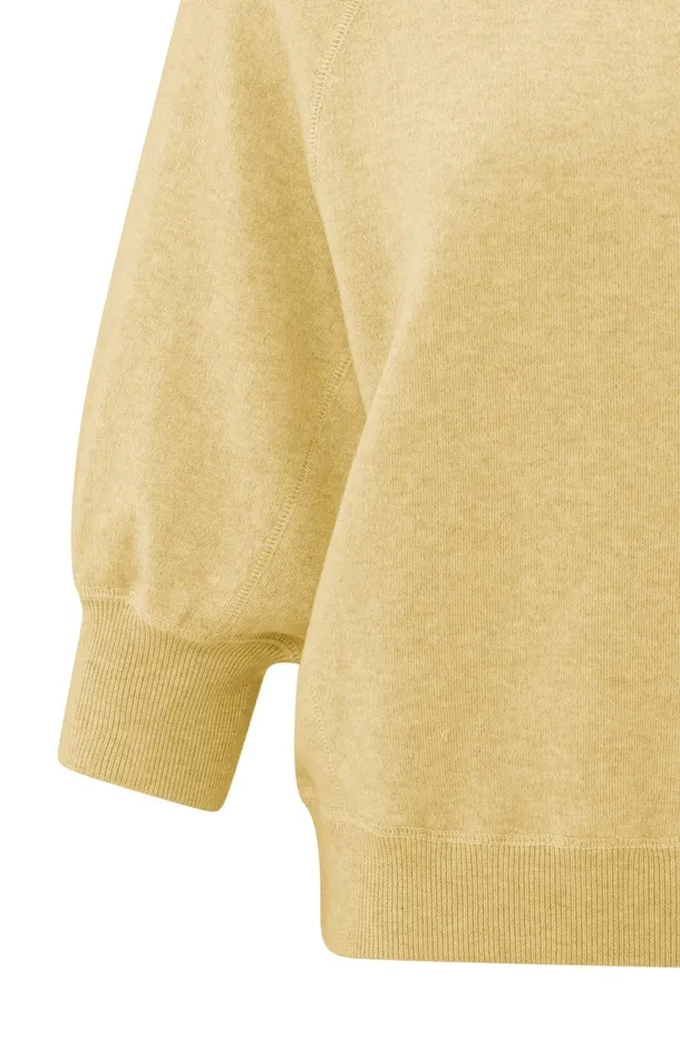 Soft Sweater With Raglan Sleeves And Round Neckline Moonstone Yellow Melange Women YAYA Sweaters Soft Sweater With Raglan Sleeves And Round Neckline Moonstone Yellow Melange Women YAYA Sweaters