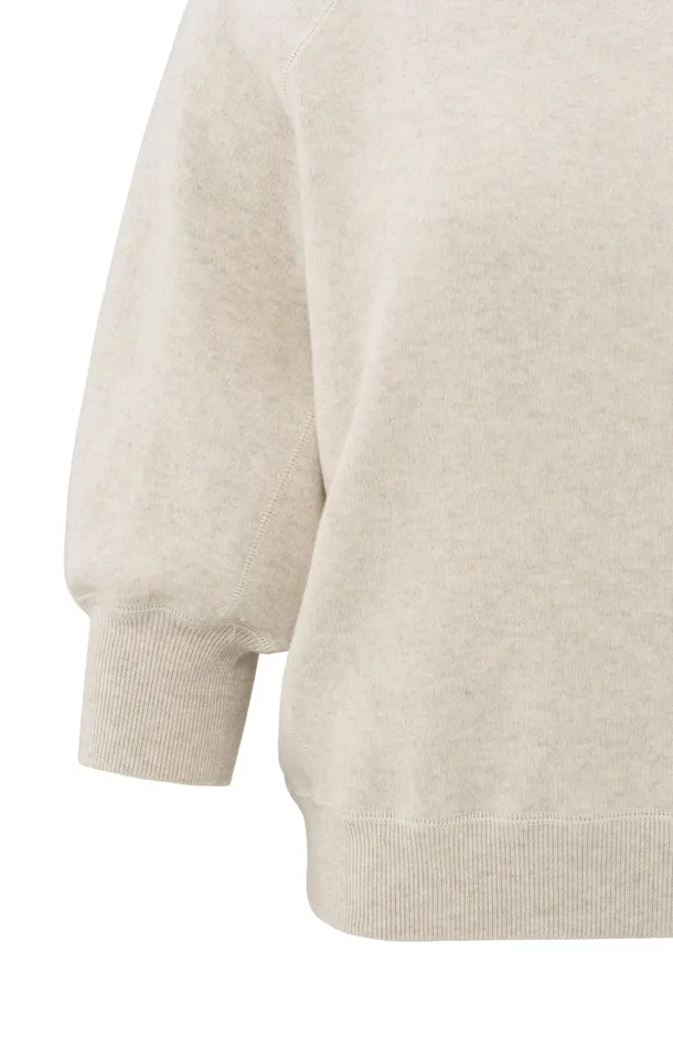 Soft Sweater With Raglan Sleeves And Round Neckline Nature Melange Women YAYA Sweaters Soft Sweater With Raglan Sleeves And Round Neckline Nature Melange Women YAYA Sweaters