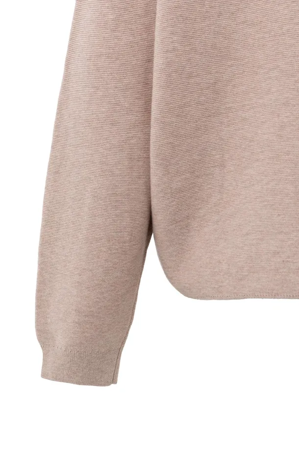 Soft Sweater With Seam Details Dusty Pink Melange Women YAYA Sweaters Soft Sweater With Seam Details Dusty Pink Melange Women YAYA Sweaters