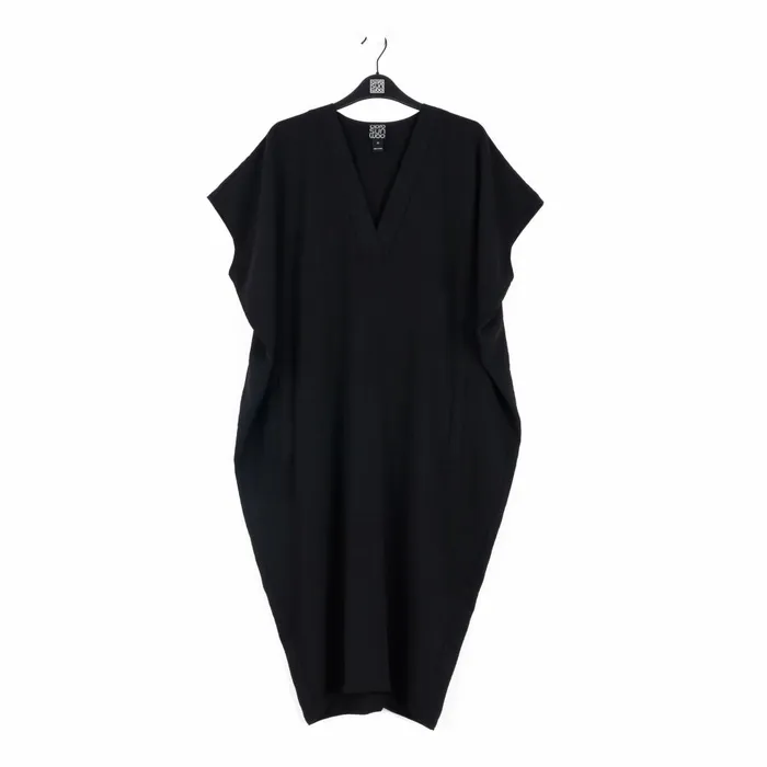 Soft Textured Rayon 8211 Empire Waist Caftan Pocket Dress 8211 Black Women Clara Sunwoo Dresses Jumpsuits