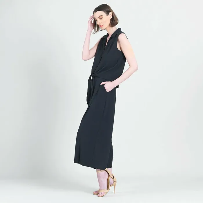 Soft Textured Rayon 8211 Side Pocket Culotte Pant 8211 Black 8211 Final Sale Women Clara Sunwoo Pants Skirts