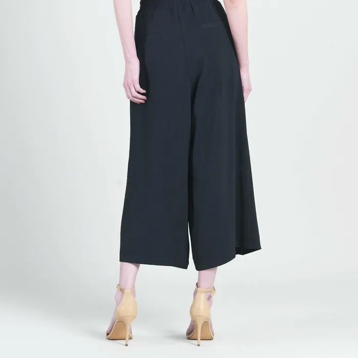 Soft Textured Rayon 8211 Side Pocket Culotte Pant 8211 Black 8211 Final Sale Women Clara Sunwoo Pants Skirts