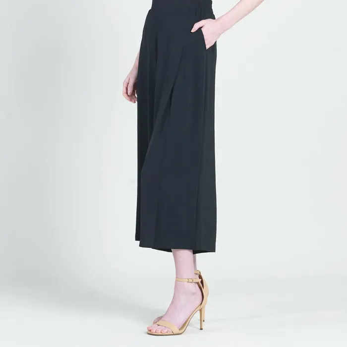 Soft Textured Rayon 8211 Side Pocket Culotte Pant 8211 Black 8211 Final Sale Women Clara Sunwoo Pants Skirts