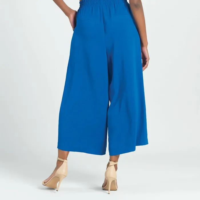 Soft Textured Rayon 8211 Side Pocket Culotte Pant 8211 Cobalt 8211 Final Sale Women Clara Sunwoo Pants Skirts