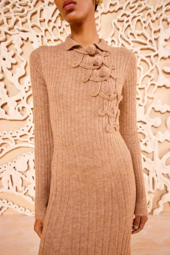 Solene Dress Camel Women Ulla Johnson Dresses Solene Dress Camel Women Ulla Johnson Dresses