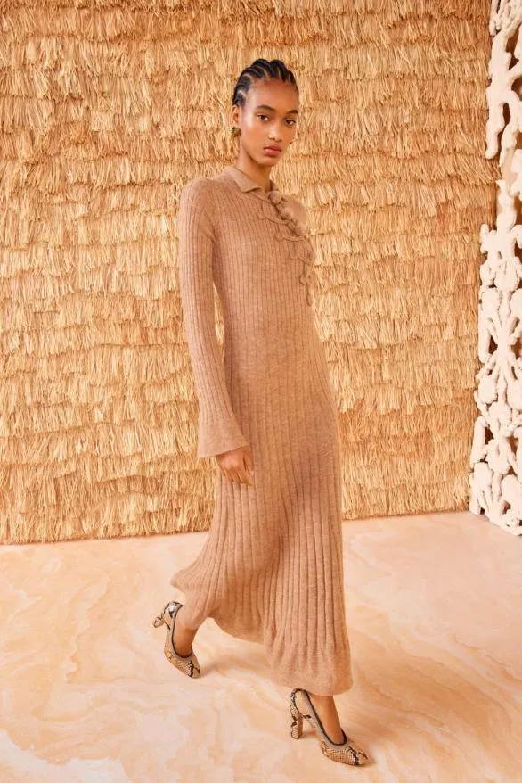 Solene Dress Camel Women Ulla Johnson Dresses Solene Dress Camel Women Ulla Johnson Dresses
