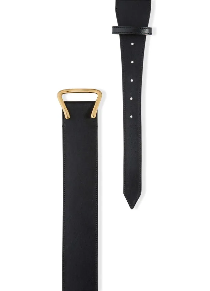 St John Belts Women Leather Loop Belt Black St John Belts Women Leather Loop Belt Black
