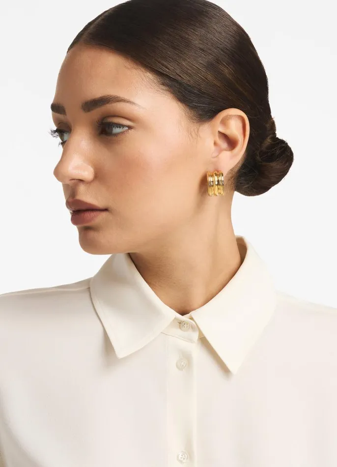 St John Christina Caruso Jewelry Women Christina Caruso Baby Triple Hoop Earring Gold St John Christina Caruso Jewelry Women Christina Caruso Baby Triple Hoop Earring Gold