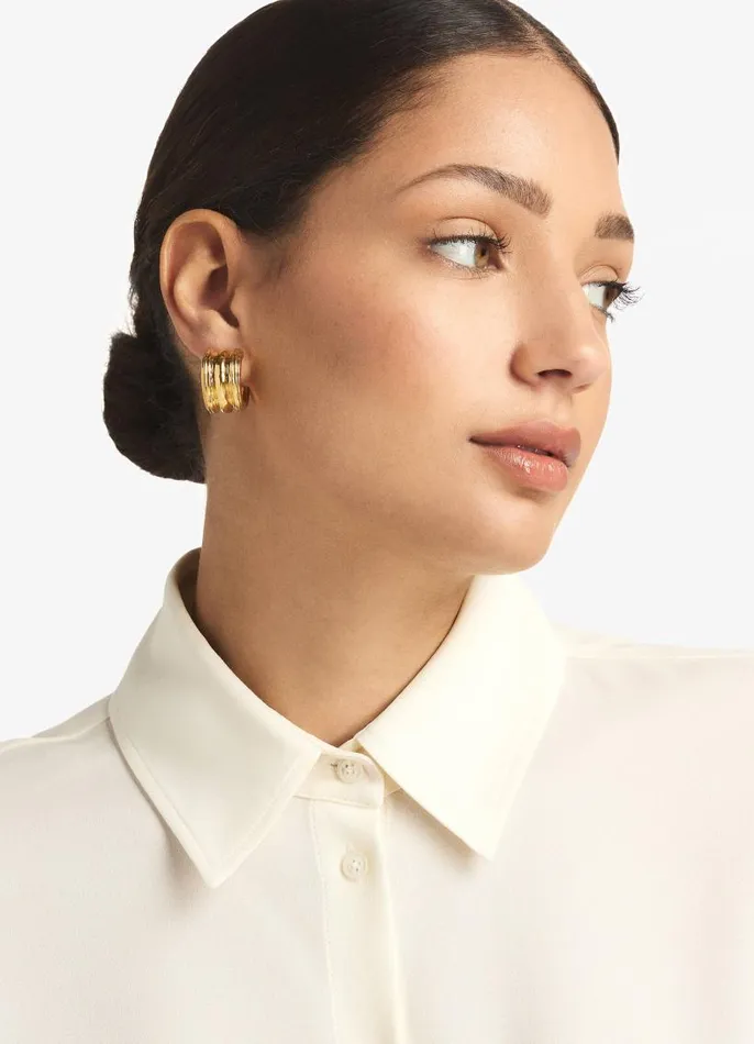 St John Christina Caruso Jewelry Women Christina Caruso Baby Triple Hoop Earring Gold St John Christina Caruso Jewelry Women Christina Caruso Baby Triple Hoop Earring Gold