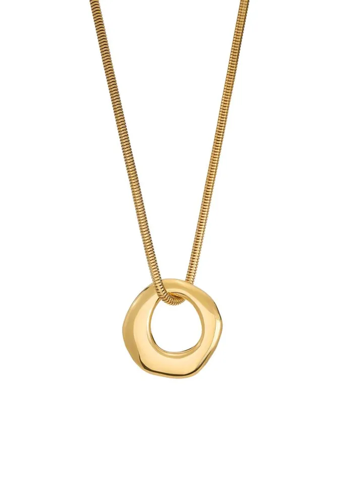 St John Christina Caruso Jewelry Women Christina Caruso Circle Pendant Necklace Gold St John Christina Caruso Jewelry Women Christina Caruso Circle Pendant Necklace Gold