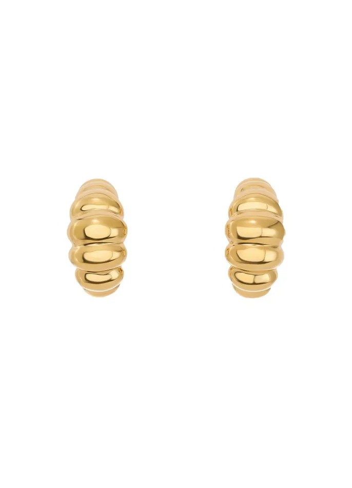 St John Christina Caruso Jewelry Women Christina Caruso Tufted Hoop Earring Gold St John Christina Caruso Jewelry Women Christina Caruso Tufted Hoop Earring Gold