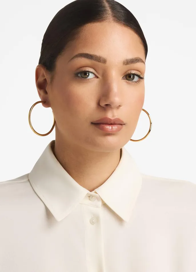 St John Christina Caruso Jewelry Women Christina Caruso Wire Hoop Earring Gold St John Christina Caruso Jewelry Women Christina Caruso Wire Hoop Earring Gold