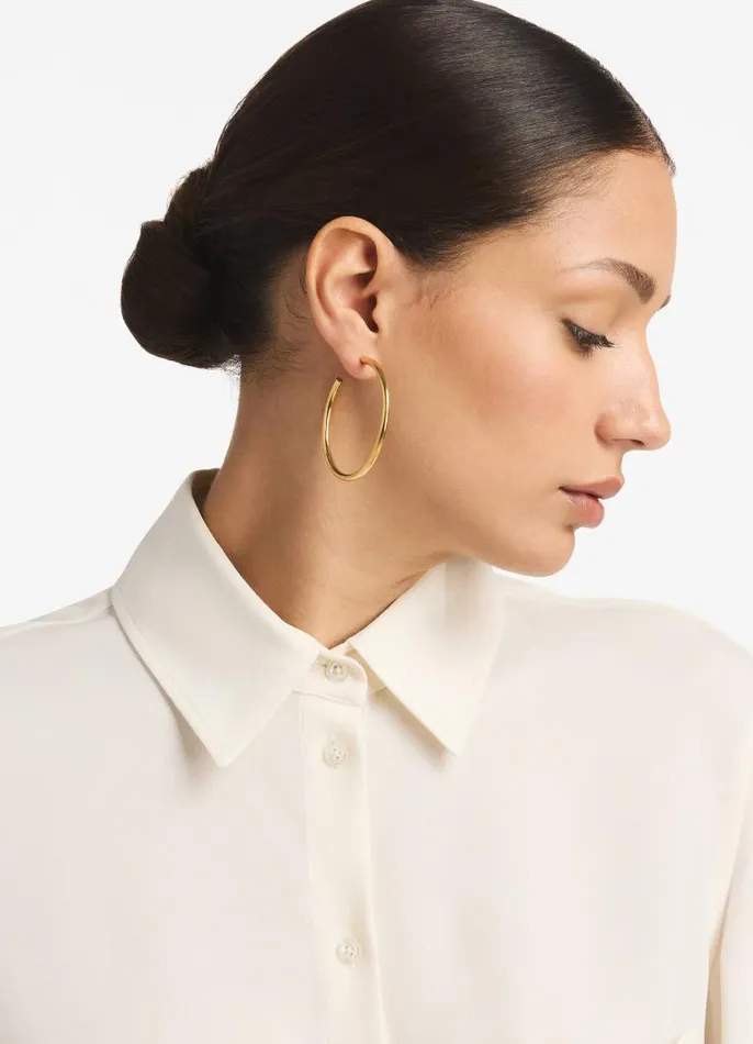 St John Christina Caruso Jewelry Women Christina Caruso Wire Hoop Earring Gold St John Christina Caruso Jewelry Women Christina Caruso Wire Hoop Earring Gold