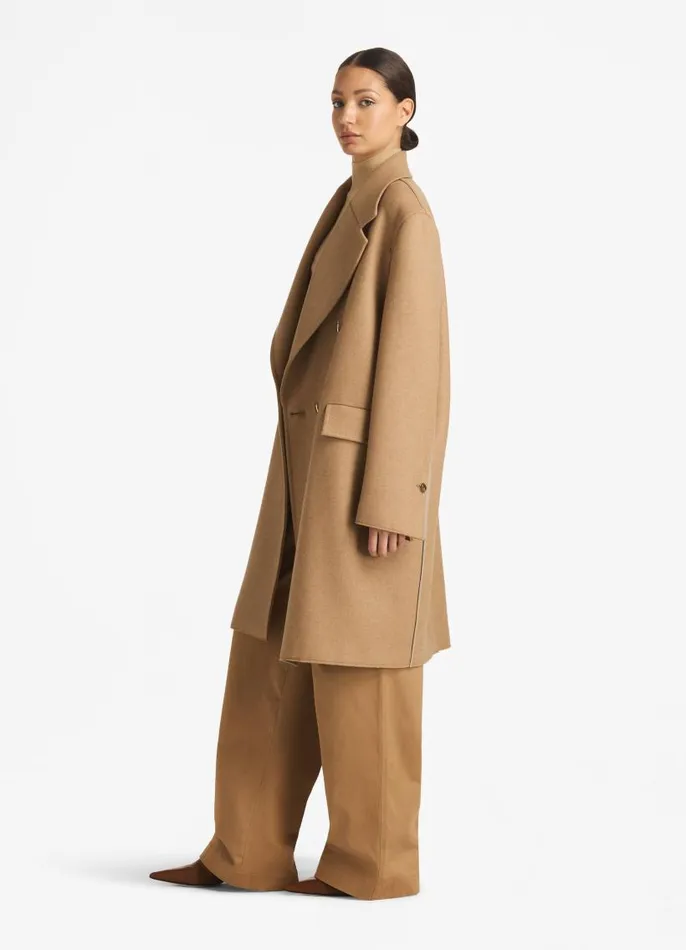 St John Coats Women DoubleFace Wool And Cashmere Blend Coat Camel St John Coats Women DoubleFace Wool And Cashmere Blend Coat Camel