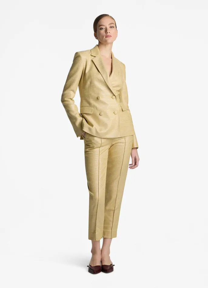 St John Cocktail and Party Women Metallic Twill Jacket Black St John Cocktail and Party Women Metallic Twill Jacket Black