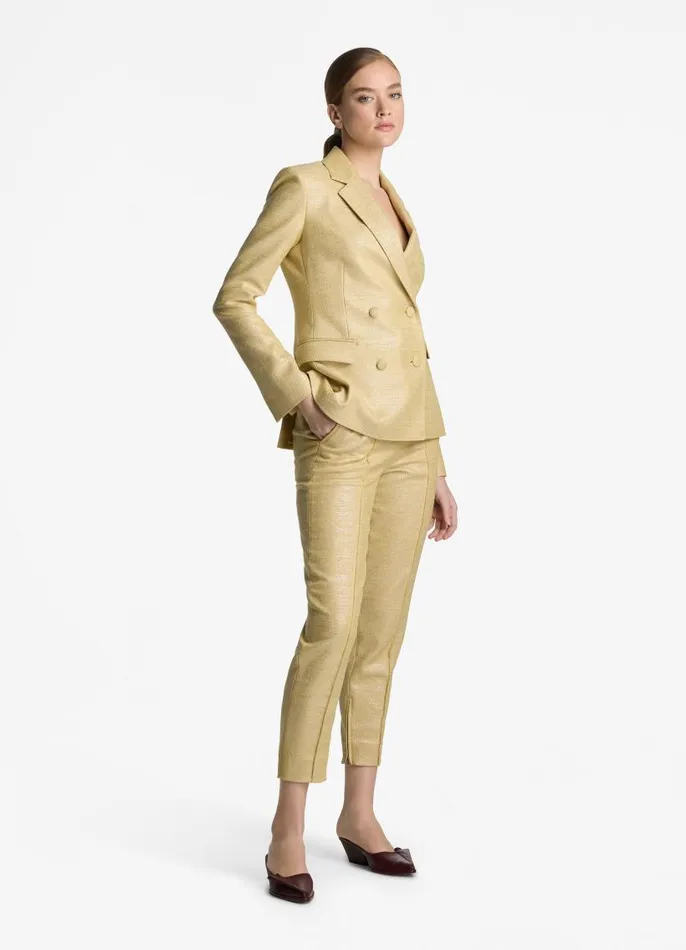 St John Cocktail and Party Women Metallic Twill Jacket Black St John Cocktail and Party Women Metallic Twill Jacket Black