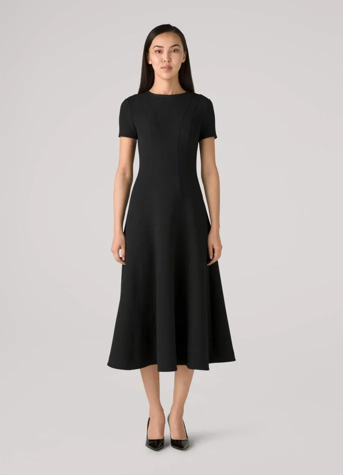 St John Day Dresses Women Short Sleeve Dress Black St John Day Dresses Women Short Sleeve Dress Black