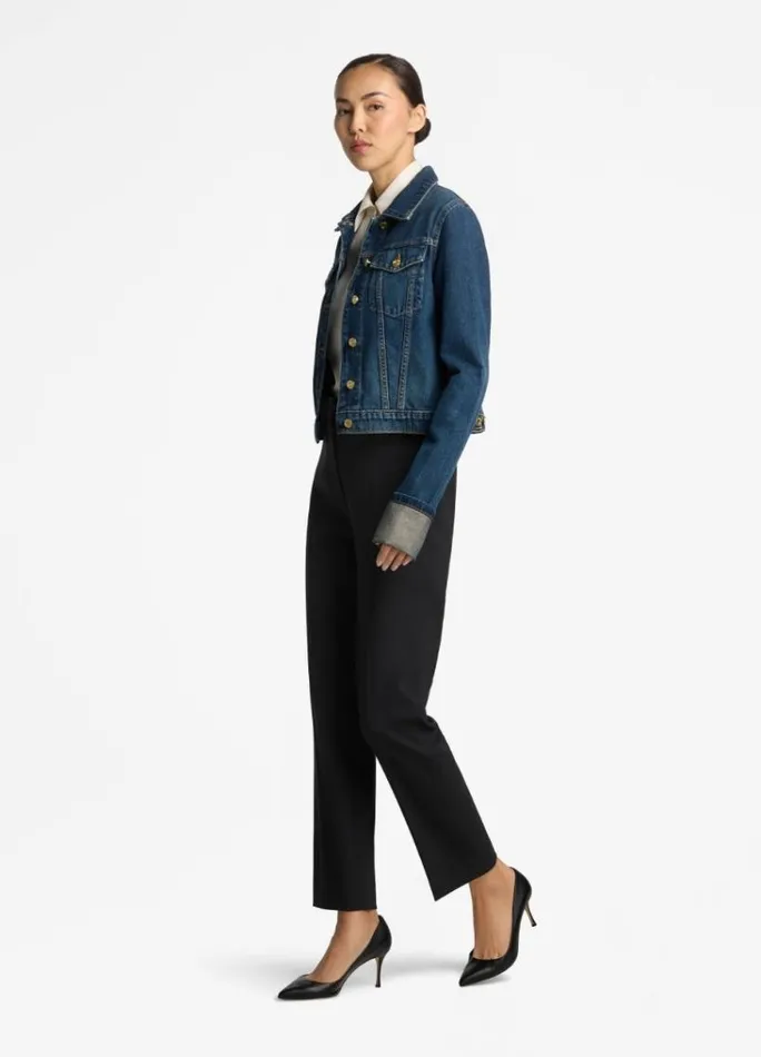 St John Denim Women The Melrose Jean Jacket Dark Indigo St John Denim Women The Melrose Jean Jacket Dark Indigo