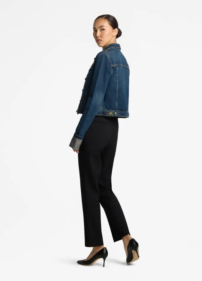 St John Denim Women The Melrose Jean Jacket Dark Indigo St John Denim Women The Melrose Jean Jacket Dark Indigo