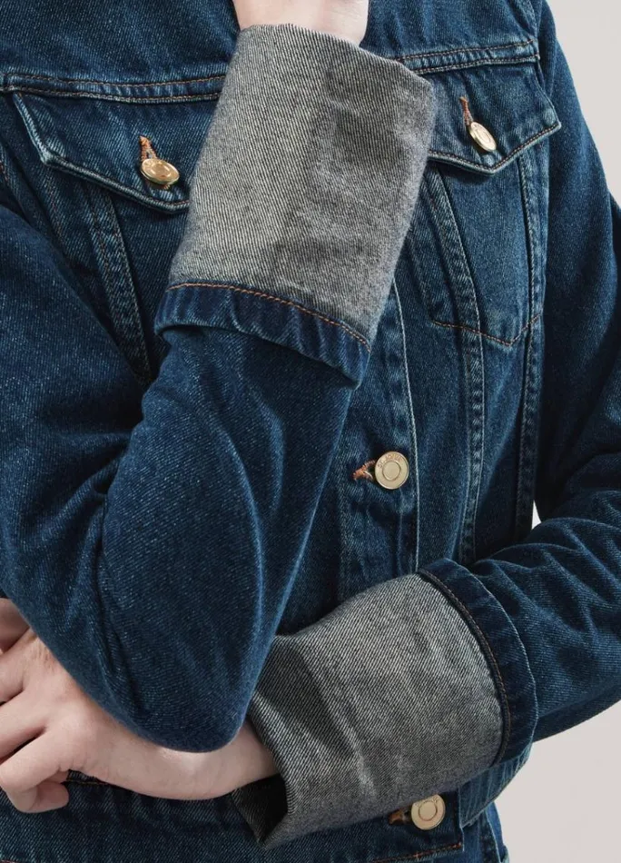 St John Denim Women The Melrose Jean Jacket Dark Indigo St John Denim Women The Melrose Jean Jacket Dark Indigo