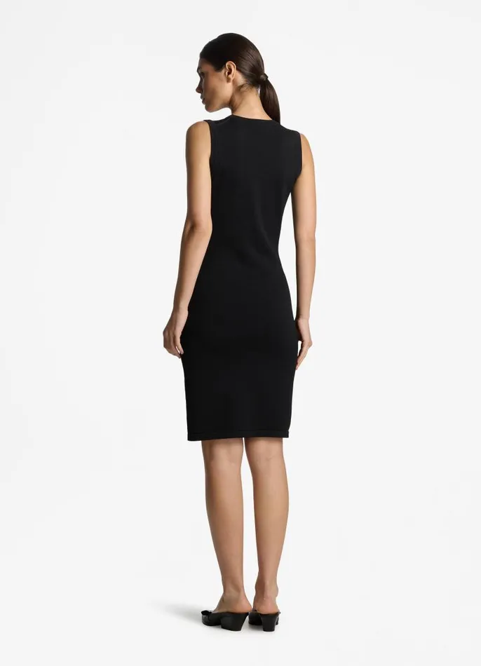 St John Dresses Women Santiago Knit Scoop Neck Dress Black St John Dresses Women Santiago Knit Scoop Neck Dress Black