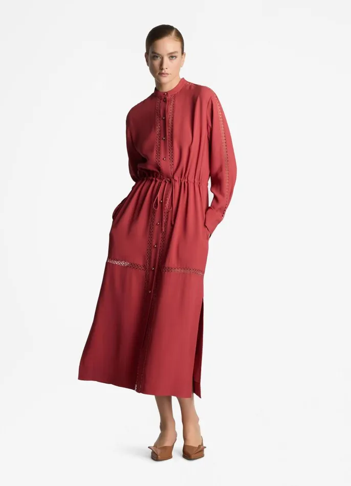 St John Dresses Women Satin Back Crepe Dress Rose St John Dresses Women Satin Back Crepe Dress Rose