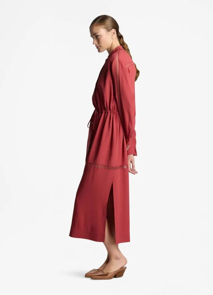 St John Dresses Women Satin Back Crepe Dress Rose St John Dresses Women Satin Back Crepe Dress Rose