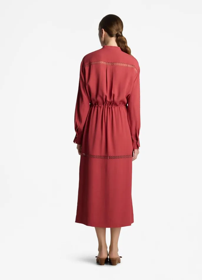 St John Dresses Women Satin Back Crepe Dress Rose St John Dresses Women Satin Back Crepe Dress Rose