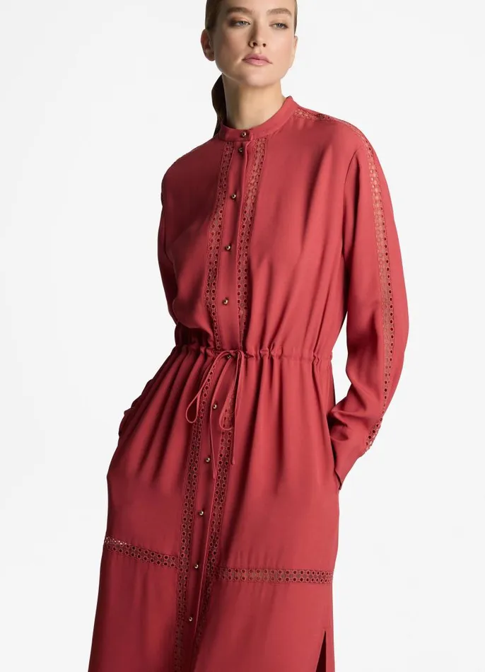 St John Dresses Women Satin Back Crepe Dress Rose St John Dresses Women Satin Back Crepe Dress Rose