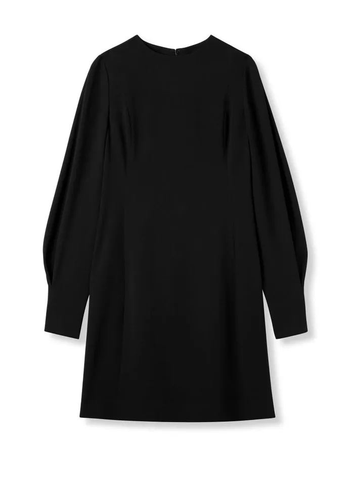 St John Dresses Women Stretch Cady Dress Black