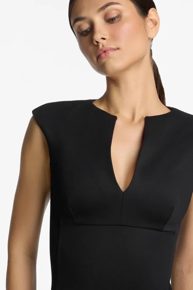 St John Dresses Women Stretch Jersey Dress Black St John Dresses Women Stretch Jersey Dress Black