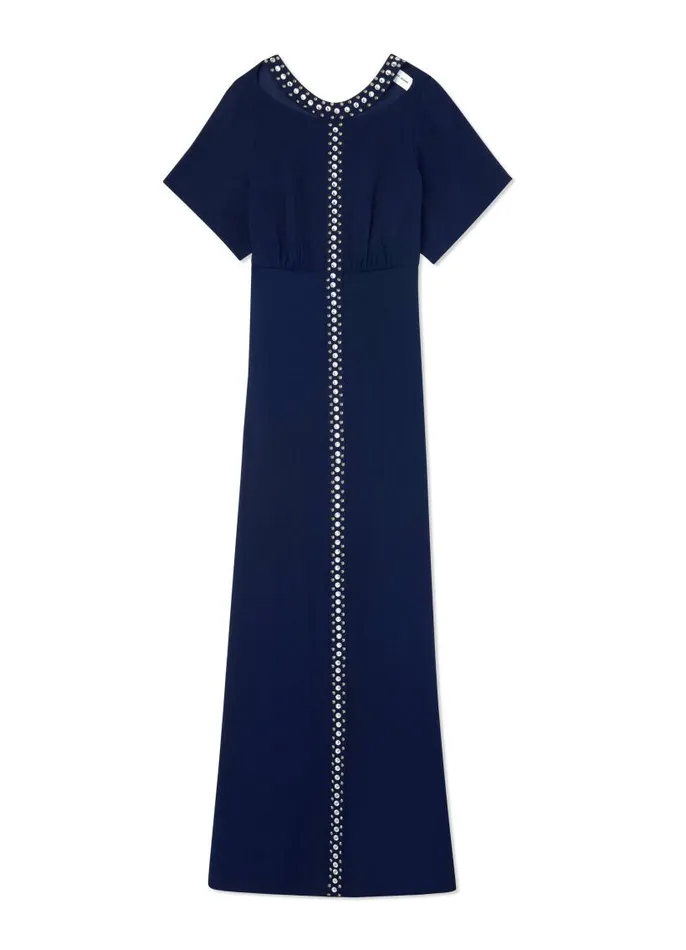 St John Dresses Women TStrap Gown Royal Blue