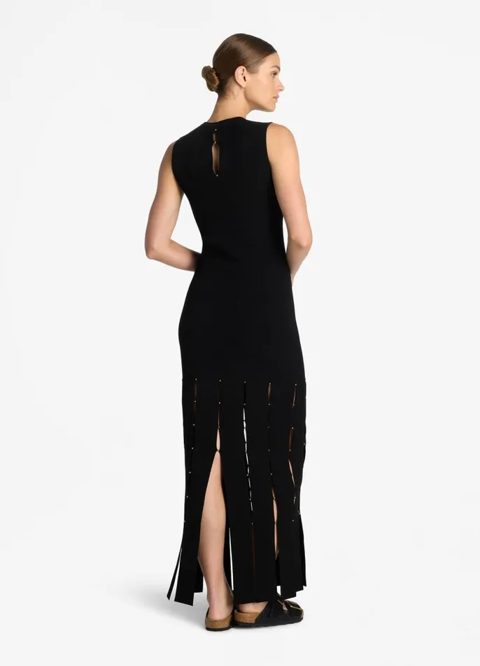 St John Evening Gowns Women Stretch Knit Slit Gown Black St John Evening Gowns Women Stretch Knit Slit Gown Black