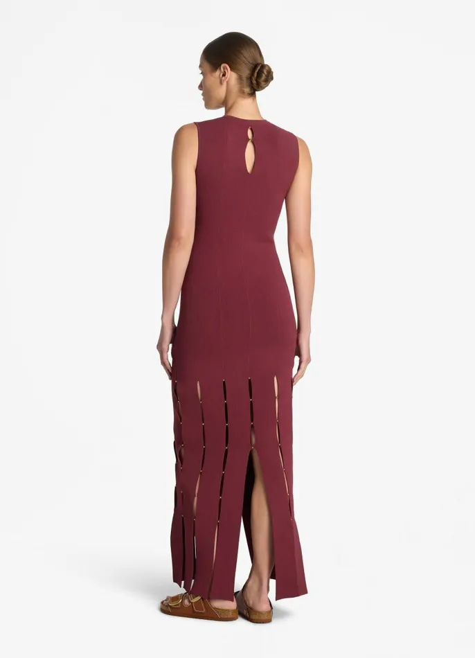 St John Evening Gowns Women Stretch Knit Slit Gown Persimmon St John Evening Gowns Women Stretch Knit Slit Gown Persimmon