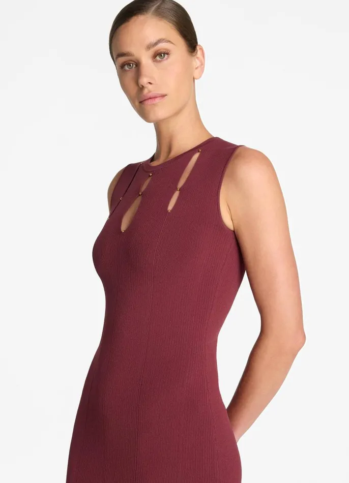 St John Evening Gowns Women Stretch Knit Slit Gown Persimmon St John Evening Gowns Women Stretch Knit Slit Gown Persimmon