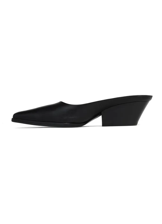 St John Handbags and Shoes Women Pleated Leather Mule Black St John Handbags and Shoes Women Pleated Leather Mule Black