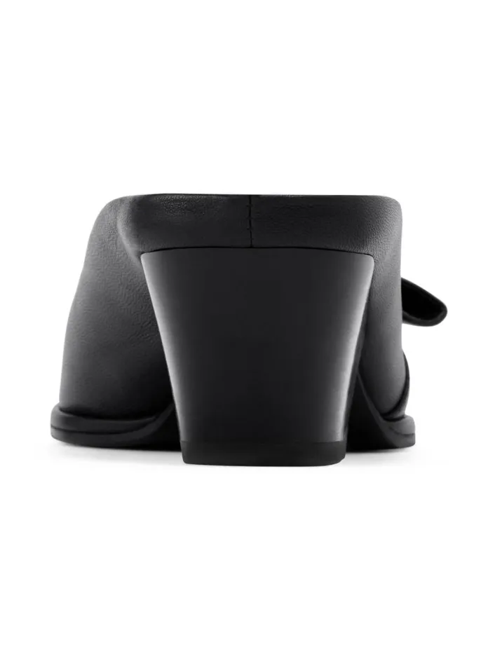 St John Handbags and Shoes Women Pleated Leather Mule Black St John Handbags and Shoes Women Pleated Leather Mule Black