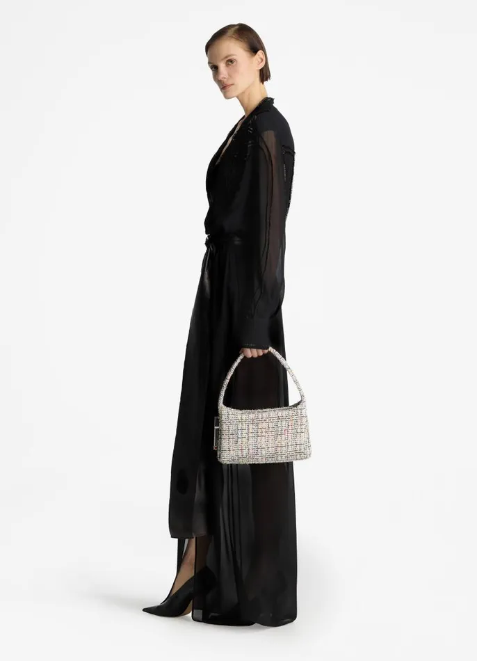 St John Handbags and Shoes Women Rainbow Tweed Burn Shoulder Bag Black Multi St John Handbags and Shoes Women Rainbow Tweed Burn Shoulder Bag Black Multi
