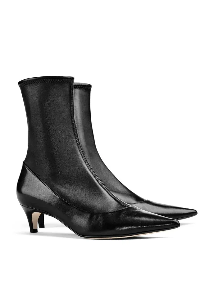 St John Handbags and Shoes Women Stretch Leather Bootie Black St John Handbags and Shoes Women Stretch Leather Bootie Black