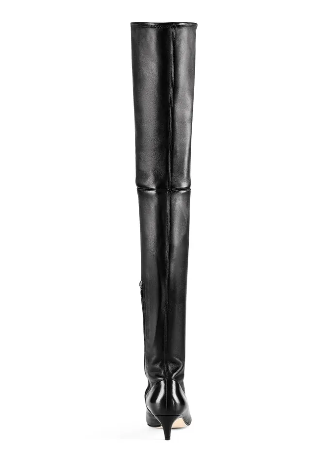 St John Handbags and Shoes Women Stretch Leather OvertheKnee Boot Black St John Handbags and Shoes Women Stretch Leather OvertheKnee Boot Black