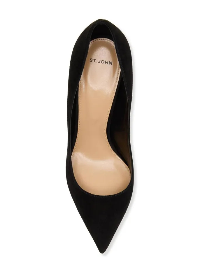 St John Handbags and Shoes Women Suede Pump Black St John Handbags and Shoes Women Suede Pump Black