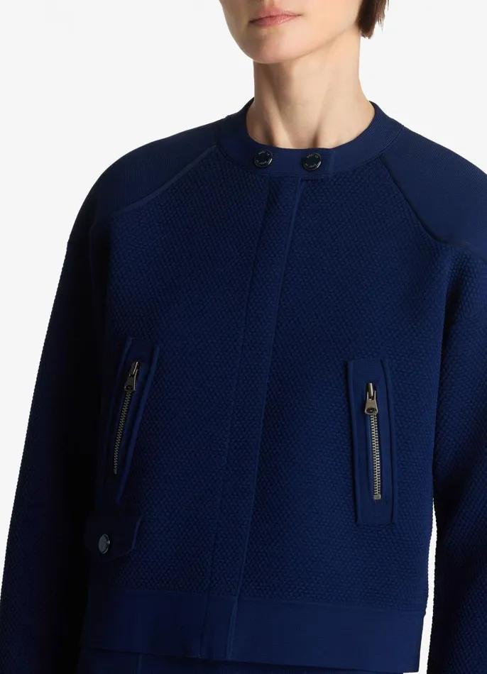 St John Jackets and Coats Women Double Face Pebble Knit Jacket Ecru St John Jackets and Coats Women Double Face Pebble Knit Jacket Ecru