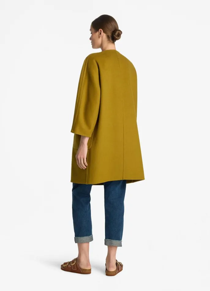St John Jackets and Coats Women Doubleface Wool And Cashmere Blend Jacket Olive St John Jackets and Coats Women Doubleface Wool And Cashmere Blend Jacket Olive