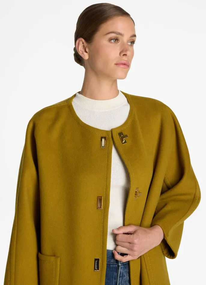 St John Jackets and Coats Women Doubleface Wool And Cashmere Blend Jacket Olive St John Jackets and Coats Women Doubleface Wool And Cashmere Blend Jacket Olive