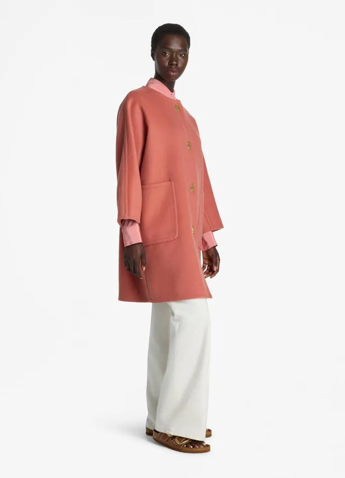 St John Jackets and Coats Women Doubleface Wool And Cashmere Blend Jacket Rouge St John Jackets and Coats Women Doubleface Wool And Cashmere Blend Jacket Rouge