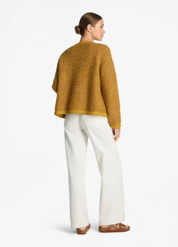 St John Jackets and Coats Women Lurex And Eyelash Textured Signature Knit Jacket Marigold Multi St John Jackets and Coats Women Lurex And Eyelash Textured Signature Knit Jacket Marigold Multi